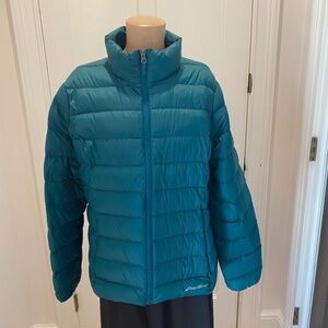 Packable Eddie Bauer EB650 Women's Teal Down Jacket
